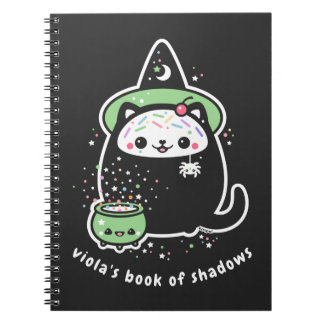 Carnet Kawaii Grunge Book of Shadows with Witch Kitty