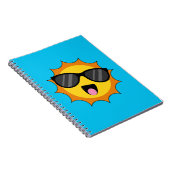 Carnet Kawaii Joyeux soleil avec lunettes de soleil (Côté Droit)
