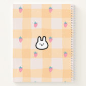 Carnet Kawaii Lapin Fraise Gingham Pastel (Dos)