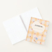 Carnet Kawaii Lapin Fraise Gingham Pastel (Intérieur)