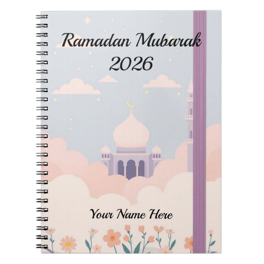 Carnet Kawaii Lilac Mosque Clouds (Devant)