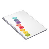 Carnet Kawaii Macarons empilé par arc-en-ciel (Côté Droit)