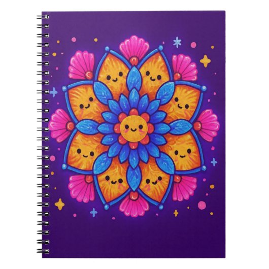 Carnet “Kawaii Mandala” Cute Kawaii Mandala (Devant)