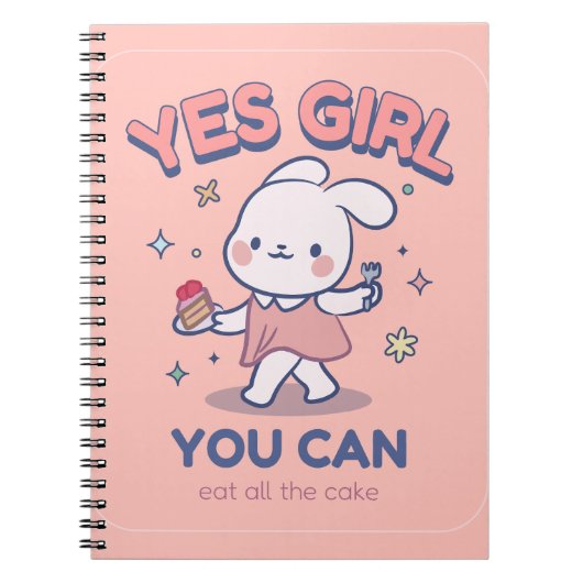 Carnet Kawaii mignon - Oui Fille ! (Devant)