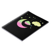 Carnet Kawaii Moon et Nuages Pastel Goth Art (Côté gauche)