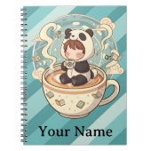 Carnet Kawaii Panda Coffee Study Spiral Notebook (Devant)