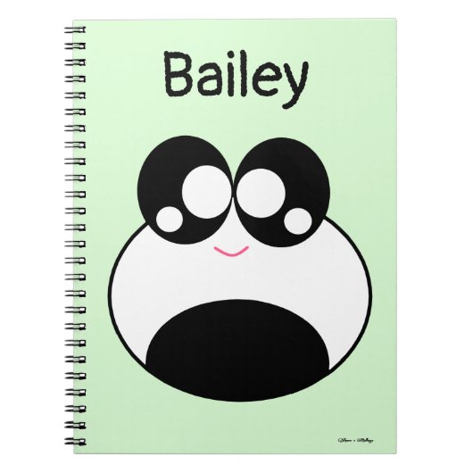 Carnet Kawaii Panda Frog Cute (Devant)