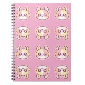 Carnet Kawaii Pink Kitty Pattern Spiral Notebook  (Devant)