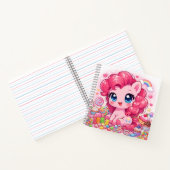Carnet Kawaii Rose Poney Chibi Art (Intérieur)