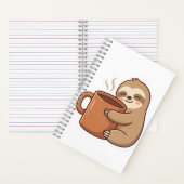 Carnet Kawaii Sloth Coffee Spiral Notebook | Aesthetic Jo (À l'intérieur)