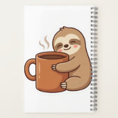 Carnet Kawaii Sloth Coffee Spiral Notebook | Aesthetic Jo (Verso)