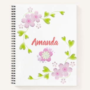 Carnet Kawaii Style Sakura Fleur d'arbre de cerisier