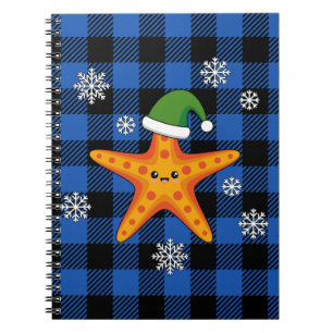 Carnet Kawaii Xmas Starfish sur Blue Buffalo Motif