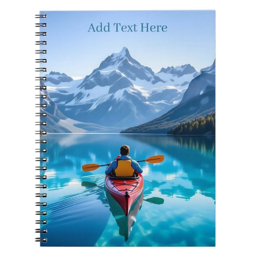 Carnet Kayak dans les montagnes personnalisé (Devant)