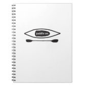 Carnet Kayak et palette, noir simple conception de schéma (Devant)