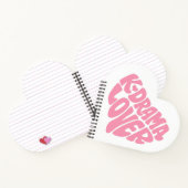 Carnet Kdrama Lover Pink Heart Typography Simple Cute (Intérieur)