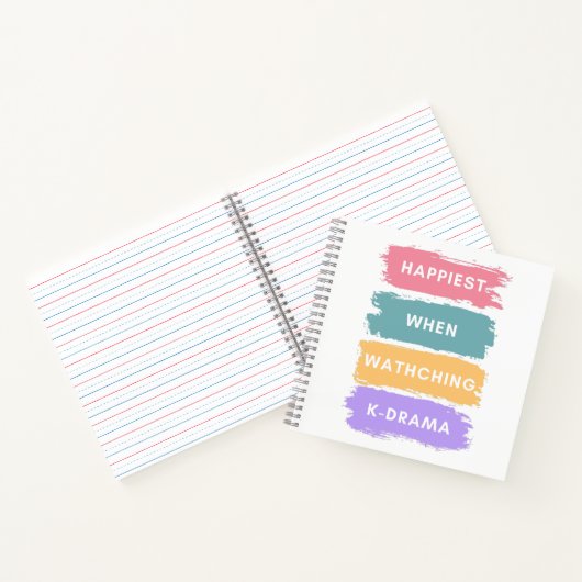 Carnet Kdrama Spiral Notebook Colorful Modern Typography (Intérieur)