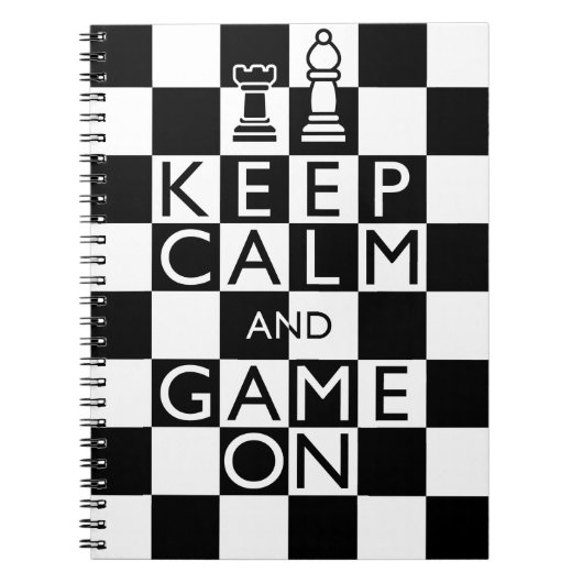 Carnet KEEP CALM AND GAME ON - Chess (Devant)