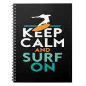 Carnet Keep Calm and Surf On Surfer Love Surfing (Devant)