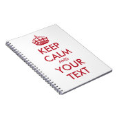 Carnet KEEP CALM and YOUR TEXT (Côté Droit)