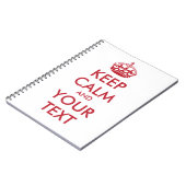 Carnet KEEP CALM and YOUR TEXT (Côté gauche)