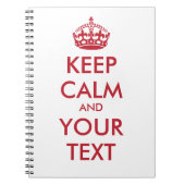 Carnet KEEP CALM and YOUR TEXT (Devant)