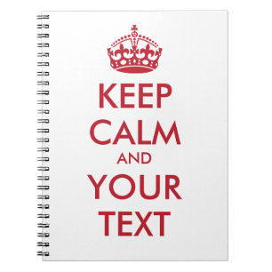 Carnet KEEP CALM and YOUR TEXT