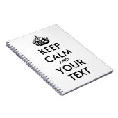 Carnet KEEP CALM and YOUR TEXT (Côté Droit)