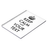 Carnet KEEP CALM and YOUR TEXT (Côté gauche)