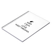 Carnet KEEP CALM et LOVE WEST VIRGINIA (Côté gauche)