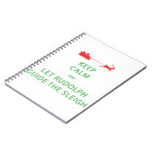 Carnet Keep Calm Let Rudolph Guide Sleigh (Côté gauche)