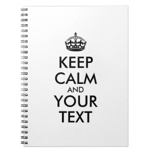 Carnet KEEP CALM personnalisé et votre texte