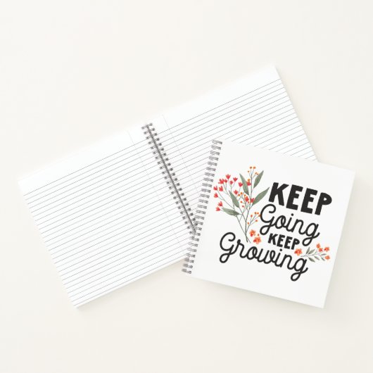 Carnet Keep Going Keep Growing Positive Quote (Intérieur)