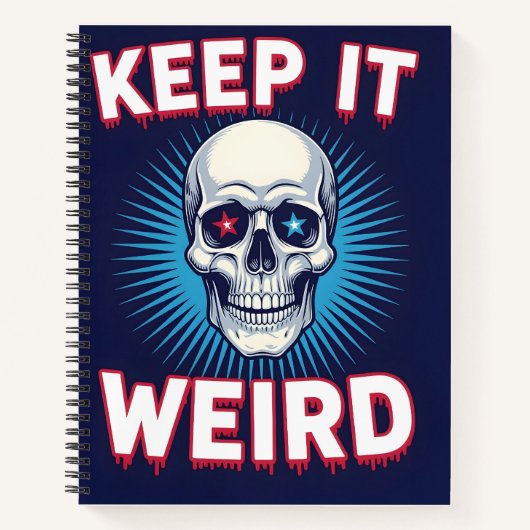Carnet Keep It Weird Skull (Devant)