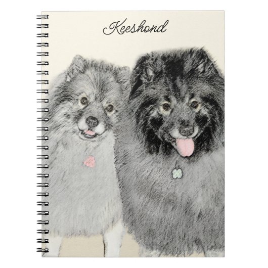 Carnet Keeshond Graphics Keeshond Maman et son (Devant)
