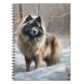 Carnet Keeshond Qu'Il Neige Noël (Devant)