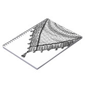Carnet Keffiyeh Écharpe palestinienne tissu traditionnel (Côté gauche)