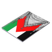 Carnet Keffiyeh Écharpe palestinienne tissu traditionnel (Côté gauche)