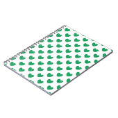 Carnet Kelly Coeurs polka vert sur blanc (Côté gauche)