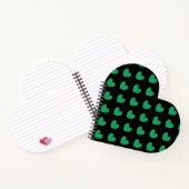 Carnet Kelly Coeurs polka vert sur noir (Intérieur)