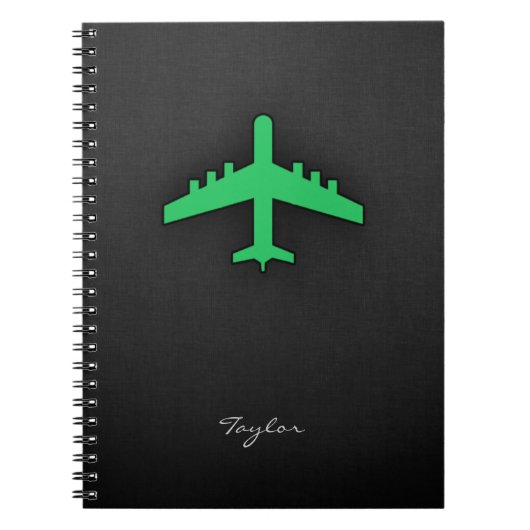 Carnet Kelly Green Avion (Devant)