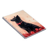 Carnet Kelpie australien avec des roses - Saint-Valentin (Côté Droit)