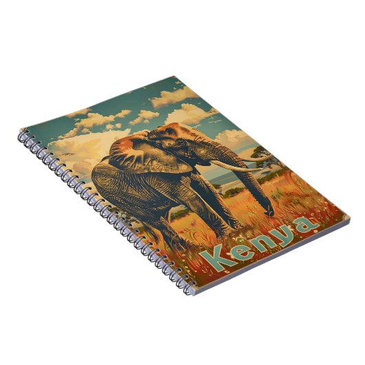 Carnet Kenya Elephant Vintage (Côté Droit)