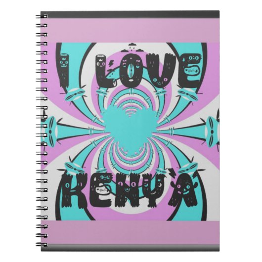 Carnet Kenya Heart Art : I Love Kenya (Devant)