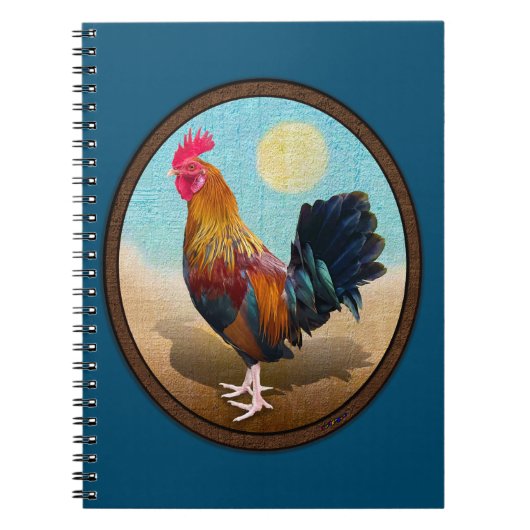 Carnet Key West - Rooster tzigane Vintage ovale (Devant)
