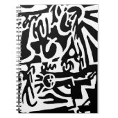 Carnet "Keys", B&W numérique abstrait (Devant)