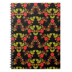 Carnet Khokhloma Russian Berries : Style traditionnel