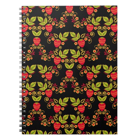 Carnet Khokhloma Russian Berries : Style traditionnel (Devant)