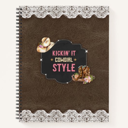 Carnet Kickin'it Cowgirl Style (Devant)