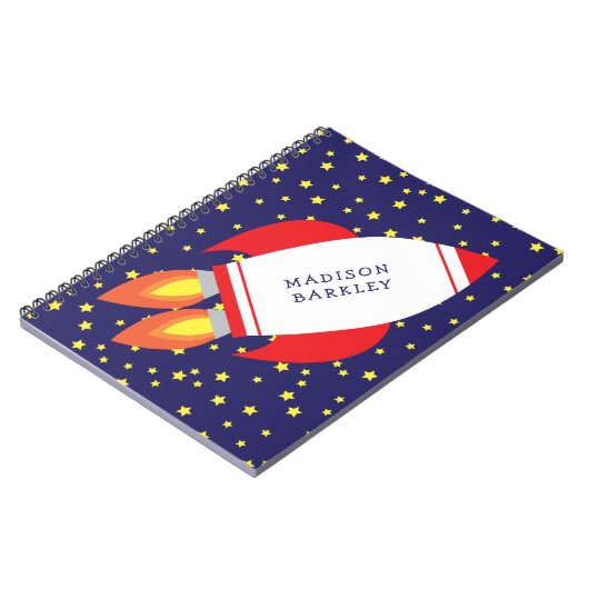 Carnet Kids Rocket Ship Outer Space Cuve (Côté gauche)